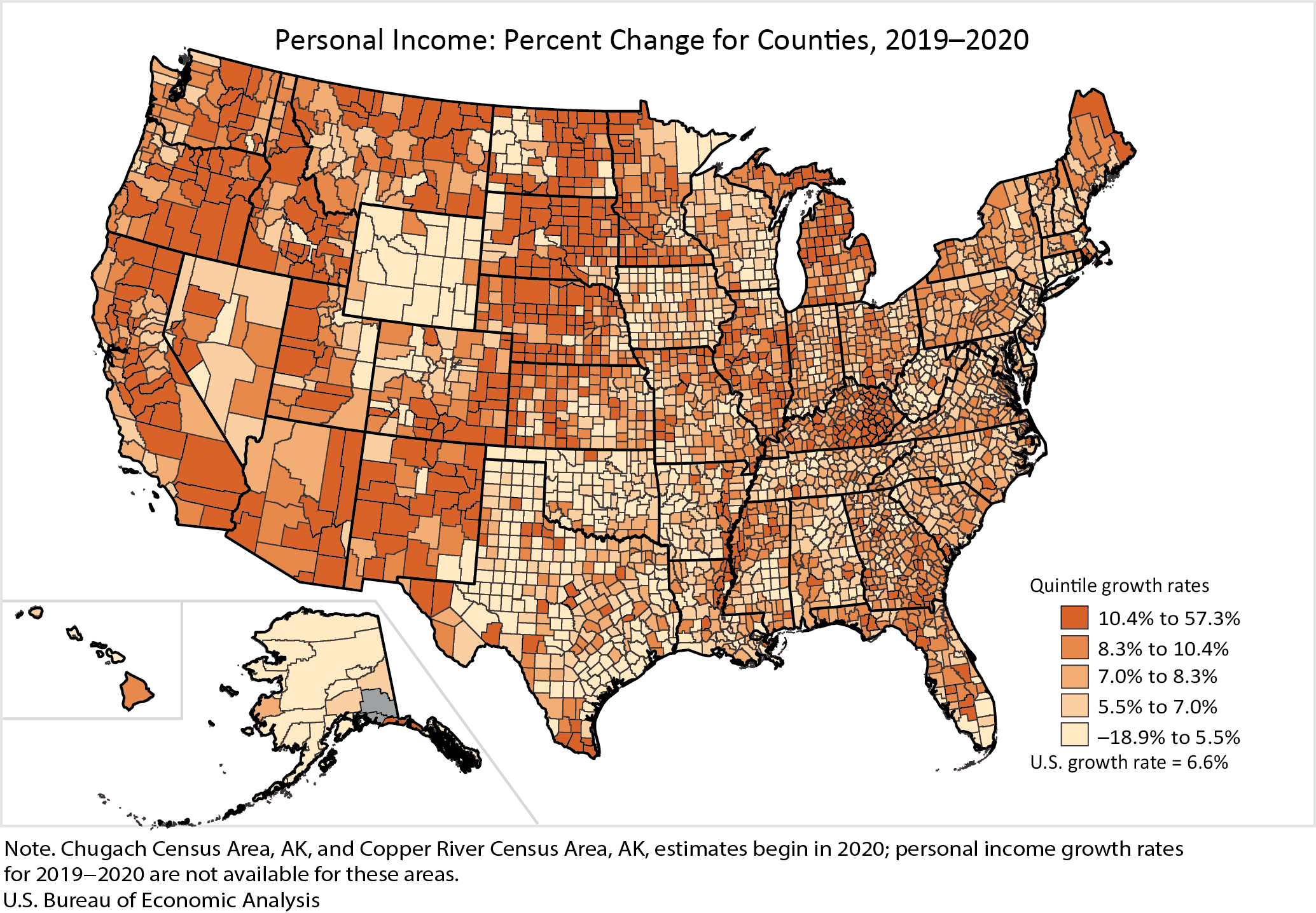 Personal Income By County And Metropolitan Area 2020 U S Bureau Of 